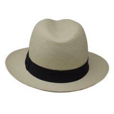 Natural Panama Hat - Borsalino - Grade 5-6 - Borsalino Classic Brimmed Panama Hat In Solid Color, Classic Solid Brimmed Panama Hat, Classic Solid Panama Hat With Brim, Classic Solid Panama Hat, Classic Beige Panama Hat With Curved Brim, Classic Beige Curved Brim Panama Hat, Classic Formal Sun Hat For Spring, Classic Spring Formal Sun Hat, Classic Formal Spring Sun Hat