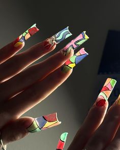 #FrenchNailsLong #LongAcrylicNails #LongGelNailDesigns #LongManicureStyles #LongNailArt #LongNailCare #LongNailDesigns #LongNailIdeas #LongNailTrends #StilettoNailsLongPosted by Zoe Scott: Can we all agree that long nails are the new black? There's just something about well-designed, manicured long nails that commands attention and exude... Stained Glass Nails, Glass Nails Art, Glow Nails, Classy Acrylic Nails, Vacation Nails