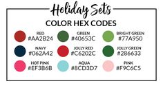 the holiday sets color hex code