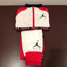 Brand - Jordan Gender - Girls Condition - Brand New Contents 2 Piece - Pants And Jacket Item Type - Sweat Suit Set Color - Pink, White & Black Sizes Available; 12 Months 18 Months 2t 4t Size - 6 - For Girls Age 5-6 Years Old Jordan Pink, Sweat Suits, Jordans Girls, Sweat Suit, Kids Jordans, Suit Set, Matching Sets, Fun Stuff