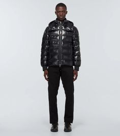 Padded with warm down filling, this Moncler jacket comes in black. With its polished finish, this jacket sports a quilted silhouette, a detachable hood, and is accented by the label's signature logo patch..Care instructions: machine wash at 30 degrees.Closure: two-way zipped front.Elasticated cuffs.Hood.Filling: 90% down, 10% feathers.Lining: 100% polyamide, fully lined.Material: 100% polyamide.Pockets: internal pockets, zipped pockets.True to size.For a looser fit, we recommend taking one size up.Designed for a loose fit.Adjustable at the waist.Lightweight material.Thick material.Falls to the hip.The model in the picture is 185cm-6'1' and wearing a size 2 Black Duck Down Puffer Jacket With Double-lined Hood, Black Quilted Duck Down Puffer Jacket, Luxury Black Puffer Jacket With Detachable Hood, Black Down Hooded Jacket With Padded Collar, Luxury Black Puffer Jacket With Zipper Closure, Black Luxury Quilted Puffer Jacket, Black Duck Down Outerwear With Zipper Closure, Black Down Puffer Jacket With Double-lined Hood, Black Down Puffer Jacket With Padded Collar