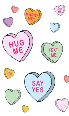 valentine's day card with hearts and the words hug me