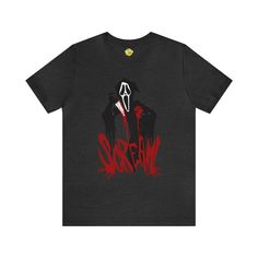 a black t - shirt with the words scream on it