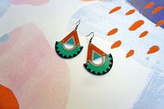 Geometric afro earrings, Burnt orange and deep green tribal earrings, Semicircle and triangle oversized earrings, Statement ethnic jewelry Trendy bright earrings with handmade parts of shrinkable plastic. Extremely lightweight, they are suitable for everyday wear and are great as a gift. Approximate size 4 x 5 cm. !! Buy 3 or more items and get a 10% discount !! Bold Handmade Green Jewelry, Trendy Green Geometric Jewelry, Trendy Geometric Green Jewelry, Handmade Bohemian Geometric Earrings, Handmade Green Geometric Earrings, Handmade Green Triangle Earrings, Bold Geometric Designed Earrings, Bold Handmade Geometric Earrings, Afro Earrings