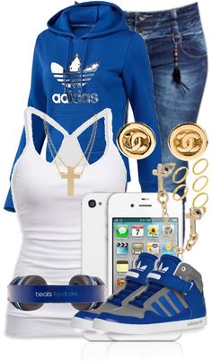 Royal Blue Leggings Outfit, Looks Hip Hop, Different Types Of Sneakers, Dodger Blue, Swag Outfits For Girls, Adidas Outfit, Cute Comfy Outfits, Cute Swag Outfits