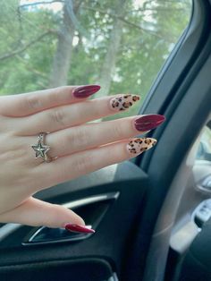 Nails Leopard, Cozy Colors, Nail Aesthetic, Fall Nail Ideas, Cheetah Nails, Spring Acrylic Nails, Punk Nails, Spring Nail Designs, Grunge Nails