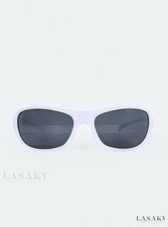 Lasaky - White Hot Style Sunglasses for Adults White Wayfarer Sunglasses With Uva Protection, White Wayfarer Sunglasses With Uv Protection, White Sports Sunglasses With Uv Protection, Trendy White Shield Sunglasses For Outdoors, Trendy White Shield Sunglasses For Outdoor, White Shield Sunglasses With Mirrored Lenses For Beach, White Wayfarer Sunglasses For Beach, Casual White Sunglasses For Sports, Optic White Casual Sunglasses With Tinted Lenses