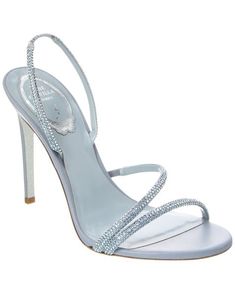 Light Blue Heels, Performance Clothes, Blue High Heels, Heels Classy, Rene Caovilla, Girly Shoes, Blue Heels