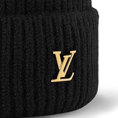 LOUIS VUITTON® - Lv Spark Beanie - Black Designer Beanies, Beanie Black, Designer Hats, Louis Vuitton Official, Hat Designs, Latest Design, Women Collection, Metallica, Accessories Hats