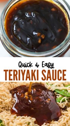 an easy teriyaki sauce in a mason jar