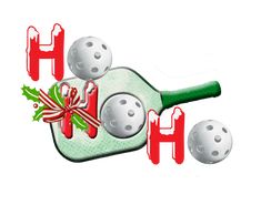 a bottle with golf balls in it and the word holiday spelled out next to it