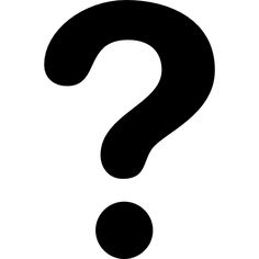 a black question mark on a white background