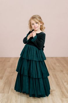 Kids Dottie Velvet + Tulle Dress Velvet Tulle Dress, Ruffle Tulle Skirt, Wedding Parties Colors, Velvet Dress Long, Wedding Inspired, Bridesmaid Dress Colors, Black Party Dresses, Black Bridesmaid Dresses, Velvet Top