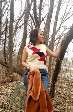 VINTAGE ZIGGY STARDUST 70'S VINTAGE SWEATER VEST $34 Retro Winter Sweater Vest, Retro Sleeveless Sweater Vest For Fall, Fitted Retro Sweater Vest For Fall, High Waist Flare Jeans, Vintage Sweater Vest, Jeans Details, Ziggy Stardust, Star Sweater, Sequin Jacket