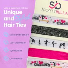 Girls Gymnastics Hair Ties Set Tie Styles