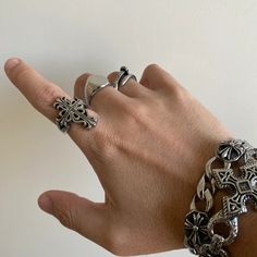 Dante's Cross Ring – Avail Jewelry October Jewelry, Goth Accessories, Grunge Jewelry, Dope Jewelry, Men's Bracelet, Cross Ring, Funky Jewelry, Mens Ring, Cross Jewelry