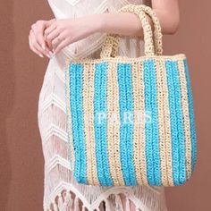 This gorgeous little beach / summer bag will be your go-to! It is perfect for the Spring and Summer seasons as it can easily transition from morning beach bag to evening sushi date bag! Lightweight wicker-like fabric in an interweaving pattern with blue stripes and PARIS letter stitched on the front. Sushi Date, Morning Beach, Wicker Bags, Bedroom Gift, Summer Bag, Beach Summer, Summer Season, Beach Bag, Sale House