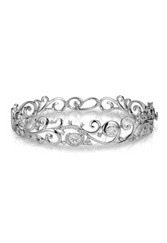 Effy Bouquet 14K White Gold Diamond Filigree Bangle, 0.89 TCW Filigree Bangle, Diamond Bling, Effy Jewelry, Lovely Jewellery, Silver Cuff, Gold And Silver, White Gold Diamonds, Silver Bracelets, Amazing Jewelry