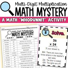 a printable math mystery activity for kids