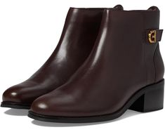 Women's Cole Haan Holis Buckle Bootie | Zappos.com Office Ankle Booties For Fall, Business Ankle Boots For Fall, Business Boots With Zipper For Fall, Fall Office Boots With Zipper Closure, Fall Leather Sole Ankle Booties, Fall Leather Sole Work Booties, Fall Ankle Booties With Leather Lining, Office Boots With Removable Insole For Fall, Fall Workwear Booties With Leather Sole