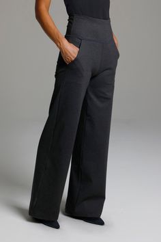 Why we love this: These are an essential yoga dress pant for fall! The right amount of cozy, classy, & functional– ideal for the changing of seasons!  Features: KiraGrace PowerStrong Print: Feels comfortable and luxurious  High-rise, 32.5" inseam. Leg Opening: 23"  Slimming high waist with practical side pockets Need a different length? Now available in Tall & Petite   Waist: High-Waisted (13.5" Rise) Inseam: Regular 32.5", Petite 30.5", Tall 34" For easy alterations - click here Leg Shape: Wide Boho Yoga Pants, Yoga Dress Pants, Yoga Bottoms, Yoga Dress, High Waisted Wide Leg Pants, Black Yoga Pants, High Waist Wide Leg Pants, Preppy Look, Black Yoga