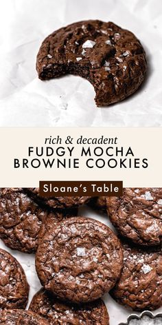 rich and decadent fudgy mocha brownie cookies