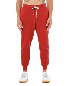 Unisex Jogger Sweatpant - RED - S | Bella + Canvas Jogger Sweatpant in Red Size Small | Polyester Blend Liberty Bag, Soft Joggers, Red Kap, Workwear Jacket, Performance Wear, Fleece Joggers, Jogger Sweatpants, Online Retail, American Apparel