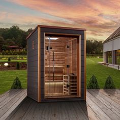 Golden Designs GDI-8202-01 Golden Designs Narvik 2-Person Outdoor-Indoor Traditional Sauna Cedar Interior, 2 Person Sauna, Sauna Shower, Electric Sauna Heater, Wall Stove, Backyard Sanctuary, Indoor Sauna, Sauna Heater, Traditional Saunas