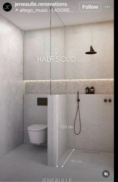 an image of a bathroom with measurements for the shower head and toilet, along with instructions on how to use it