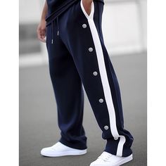 Season:Spring   Fall; Fabric:Polyester; Gender:Men's; Style:Casual,Fashion; Occasion:Daily,Going out,Outdoor; Fit Type:Regular Fit; Function:Breathable,Soft,Comfort; Waistline:Mid Waist; Pattern:Plain; Design:Elastic Waist,Side Button,Drawstring; Pants Type:Joggers,Sweatpants,Trousers,Straight Leg Sweatpants,Wide Leg Sweatpants; Front page:FF; Listing Date:09/05/2023; Hips:; Length:; Waist:; Fit US Size:null; Fit UK Size:null; Fit EU Size:null Sweatpants Wide Leg, Going Out Fashion, Straight Leg Sweatpants, Wide Leg Sweatpants, Fall Fabric, Plain Design, Casual Black, Type Of Pants, Jogger Sweatpants