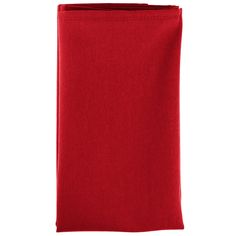 a red napkin on a white background