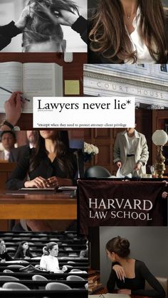 the collage shows images of law school students