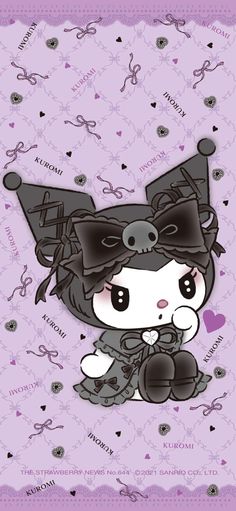 heyyyy just an emo pic today but dont tell me this thing is not cute like! Kitty, Wallpapers, Purple, Hair, Black