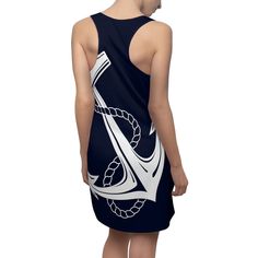 Anchor Navy White Nautical Sleeveless Racerback Dress A feminine and stylish, yet really comfortable dress. **Please verify you selected the size and shipping address BEFORE placing order** ♥ 100% Polyester ♥ White seam thread ♥ Light fabric (6.0 oz/yd² (170 g/m²)) ♥ Sporty fit ♥ Runs true to size ♥ Machine wash cold , gentle cycle. Tumble dry low heat. Do not dry-clean, Do not iron, Do not bleach **PLEASE NOTE: Colors on computer monitors can vary greatly. We cannot guarantee that the colors yo Anchor Dress, Racerback Dress, Comfortable Dress, Computer Monitors, Anchors, Boating, Navy White, Summer Dress, Navy And White