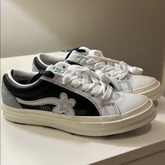 Never Worn / New With Tags Comes With White And Black/Grey Laces Fun Outsole Le Fleur Shoes, Golf Le Fleur Shoes, Converse Golf Le Fleur, Shoes Converse, Ladies Golf, Black Grey, Blue Gray, Womens Shoes Sneakers, Blue Grey