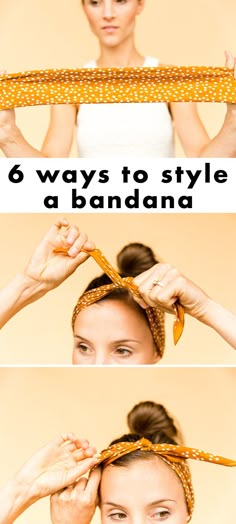 Hair With A Bandana Hairstyles, How To Bandana Headband, Bandana As Headband, Ways To Use Bandanas In Hair, Cute Ways To Tie Bandana In Hair, Folding Bandana Headband, How To Wear A Bandana As A Headband, Hairstyles Using Bandanas, How To Tie A Bandana Headband