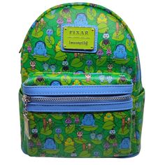 Loungefly Disney Pixar A Bug’s Life Mini Backpack - Collection Lounge Exclusive Green With Blue Trim And Silver Hardware Material: Faux Leather Approximate.Measurements: 9” Wide / 10.5” High / 4.5” Deep Features: 1 Main Zipper Compartment 2 Exterior Slip Pockets On The Sides 1 Exterior Zipper Pocket Adjustable Padded Straps New With Tags Slight Scuff From Storage, See Last Picture Limited Edition Bag, Green With Blue, Loungefly Bag, A Bug's Life, Bag Pack, A Bug, Loungefly Disney, Blue Trim, Mini Backpack