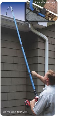 Buy gutter sweep - Online store for building material & supplies, accessories in USA, on sale, low price, discount deals, coupon code Gutter Cleaning Tool, Spa Landscaping, Gutter Cleaner, Gutter Accessories, Chimney Cleaning, Clean Dryer Vent, Gutter Cleaning, Vent Cleaning, Cleaning System