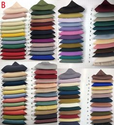 many different colors of fabric are shown in this image, and there is no image on the