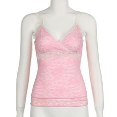 Please refer to our sizing chart for a guideline when choosing a size. 5 business days order processing time. 90% polyester 10% spandex Fitted V-neck Lace Top Camisole, Chic Lace Cami Top With Built-in Bra, Fitted Lace Tank Top With Straps, Feminine Fitted Camisole With Built-in Bra, Trendy Fitted Tank Top With Lace Trim, Fitted Lace Camisole With Built-in Bra, Stretch Lace Tops With Straps, Seamless Lace Top For Summer, Fitted Lace Trim Camisole Top