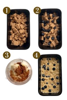 the steps to making blueberry cheesecake bars