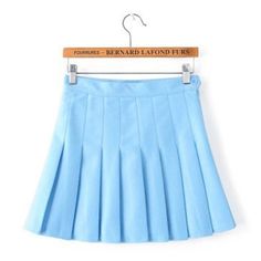 Color: Sky Blue, Size: XXL Pleated Skirt Pattern, Preppy Mode, High Waist Pleated Skirt, Skirts Pleated, Plaid Pleated Mini Skirt, School Uniform Fashion, Blue Skirts, Skirts Short, High Waisted Pleated Skirt