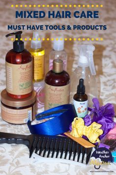 MIXED HAIR CARE MUST HAVE TOOLS AND PRODUCTS BIRACIAL HAIR Biracial Hair Care, Mixed Hair Care, Afro Hair Care, Long Hair Care, Biracial Hair, Hair Care Growth, Hair Care Tools, Mixed Hair