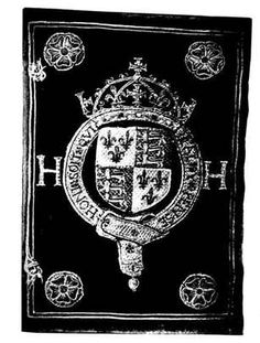 a black and white drawing of a coat of arms