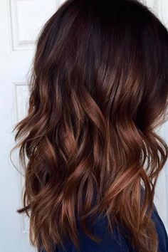 Rambut Brunette, Brunette Ombre, Brown Ombre Hair, Caramel Highlights, Ombré Hair, Trendy Hair Color, Ombre Hair Color, Hair Color Balayage, Dark Brown Hair