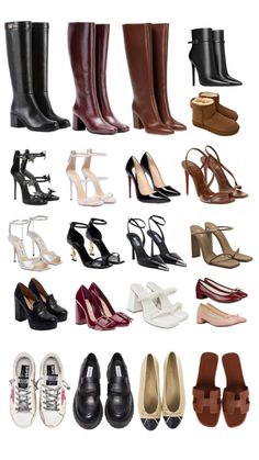 Capsule Wardrobe Shoes, Capsule Wardrobe Women, Heels Aesthetic, Shoes Heels Classy, Fashion Sketches Dresses, Sneakers Looks, Heels Classy, Girly Shoes, Classy Casual Outfits