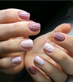 Jersey Nails, Manicure Art, Tree Gifts, Wow Nails, Sweater Nails, Products Ideas, Pink Winter, Winter Nail Designs, Nails Desing