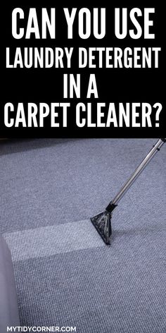 the words can you use laundry deter in a carpet cleaner?