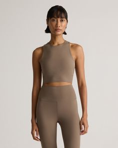 Up to make it cropped? Thought so. Our Ultra-Form High-Neck Cropped Tank is designed to hit just below your rib cage. Our signature, buttery soft Ultra-Form fabric has the quick-dry technology and 4-way stretch you want, keeping you cool and comfortable. It also features a built-in shelf bra for light support, perfect for low intensity workouts like yoga or everyday wear. Neck Workout, Low Intensity Workout, Tank Outfit, Silk Cami, Low Impact Workout, Shelf Bra, Womens Activewear, Rib Cage, Blouse Dress