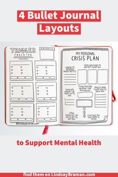 In this article, I explore existing research on how journaling and expressive writing can benefit mental health and, from that research, outline three ways to maximize the mental health benefits of your bullet journaling practice. Along the way, I’ll show you a few of my therapist-developed bullet journal layouts available for download. Templates For Journaling, Expressive Writing, Research Outline, Bullet Journal Mental Health, Bullet Journal Contents, Bujo Layout, Bullet Journal For Beginners, Journal Layouts, Psychological Science